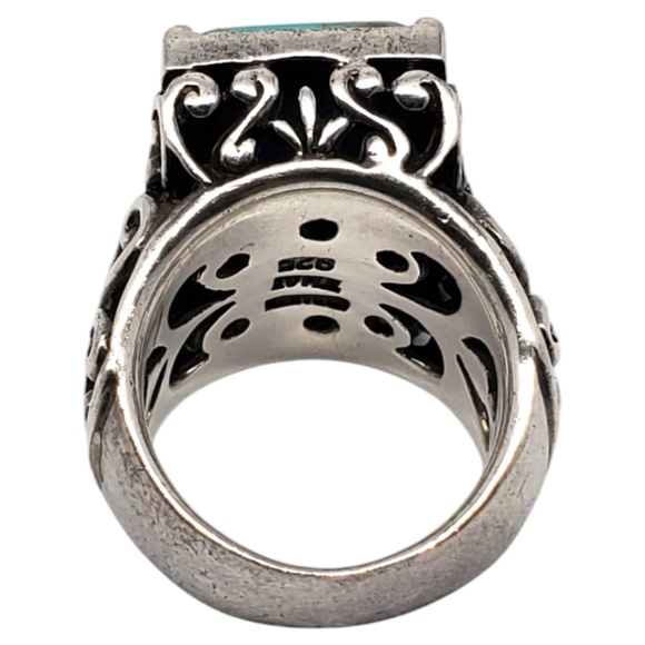 Barse Sterling Silver Turquoise Gemstone Ring Size 7 #21004 - Picture 9 of 11